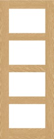 Internal Oak Sara (CLEAR GLASS) Un-Finished Internal Door