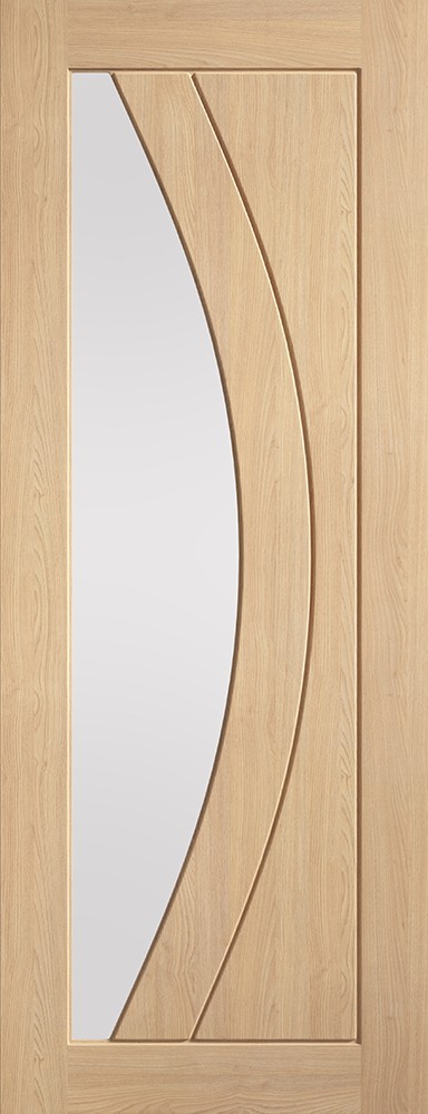 Internal Oak Girona Pre-Finished (CLEAR GLASS) Door