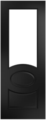 Internal Black Pre-Finished Solid Core Clarendon (CLEAR BEVELLED GLASS) Door