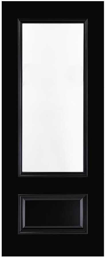 Internal Black Sandringham (CLEAR GLASS) Pre-Finished FD30 44mm Fire Door