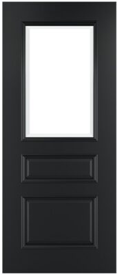 Internal Black Pre-Finished (CLEAR GLASS) Windsor FD30 44mm Fire Door