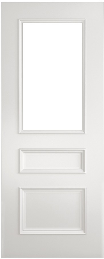 Internal White Primed (CLEAR GLASS) Windsor FD30 44mm Fire Door