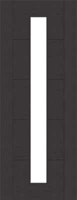 Internal 5P Dark Grey Laminate Ladder (CLEAR GLASS) Door