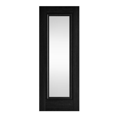 Internal Black Laminate (CLEAR GLASS) Haddon Door